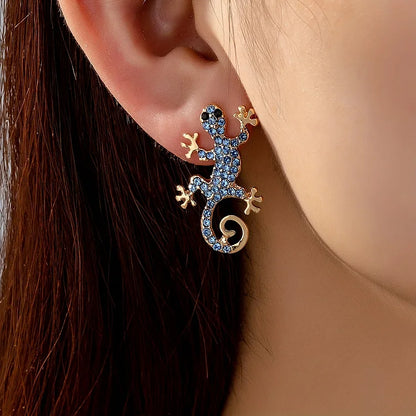 Vintage Elegant Lizard Stud Earrings