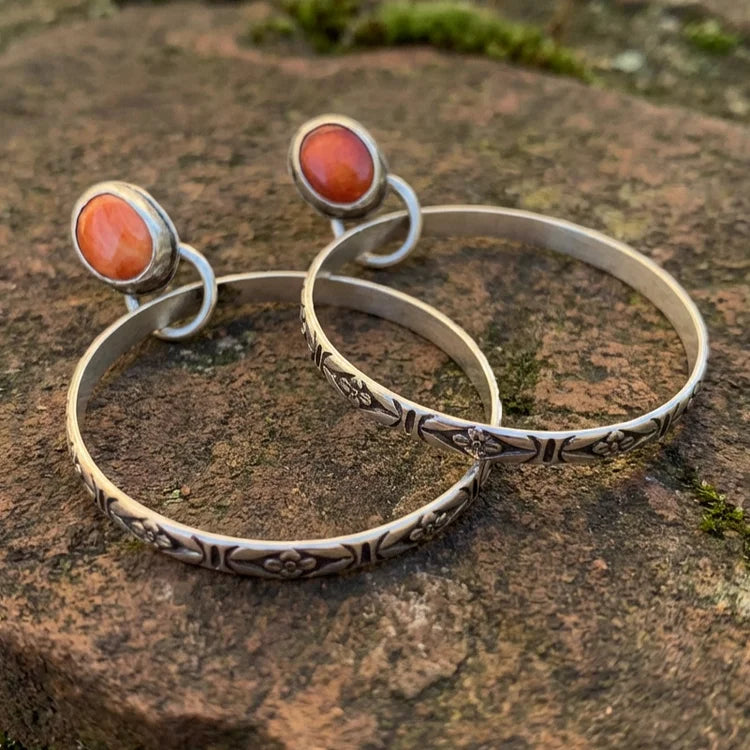 Boho Vintage Onyx Earrings