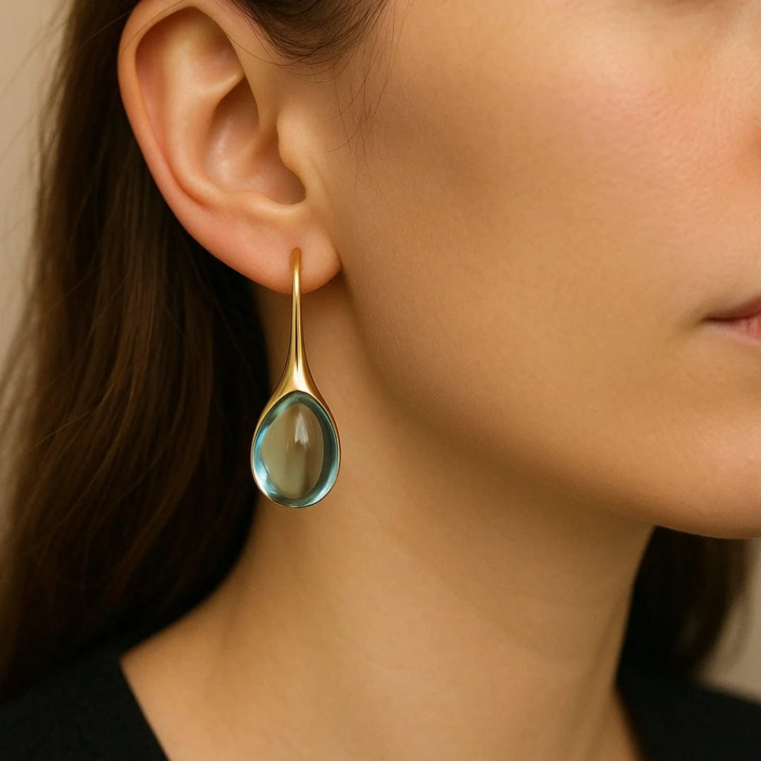 Minimalist Crystal Drop Earrings