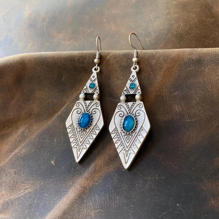 Blue Natural Stone Earrings
