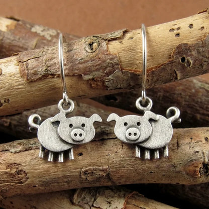 Vintage Pig Earrings