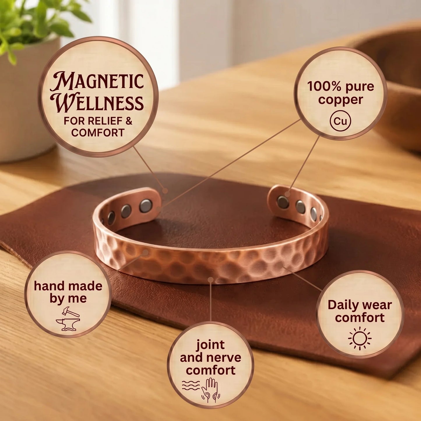 Zarinos's Dimple Copper Bracelet