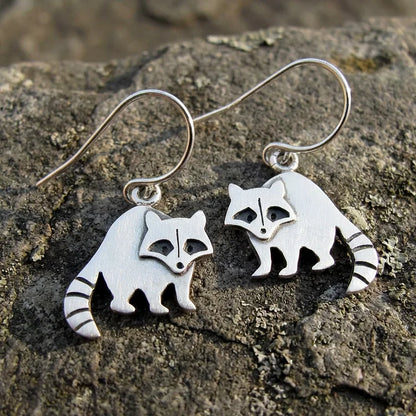 Vintage Raccoon Earrings