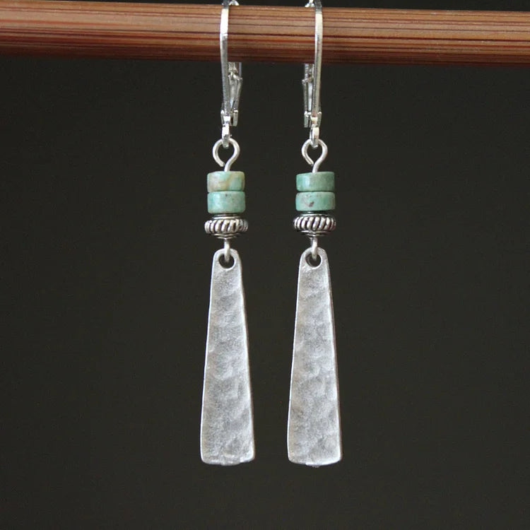 Vintage Turquoise Silver Bobo Earrings