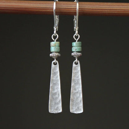 Vintage Turquoise Silver Bobo Earrings