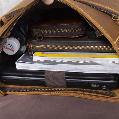 Leather business backpack | LUGANO