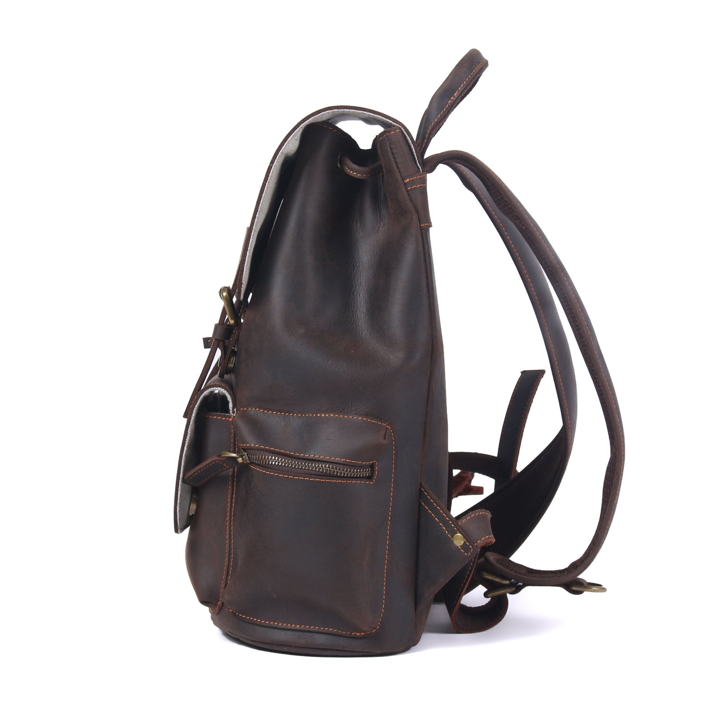 Leather backpack with drawstring | FLAM