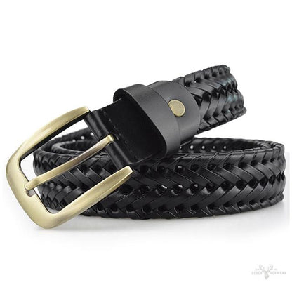 Elegant braided leather belt for a chic look