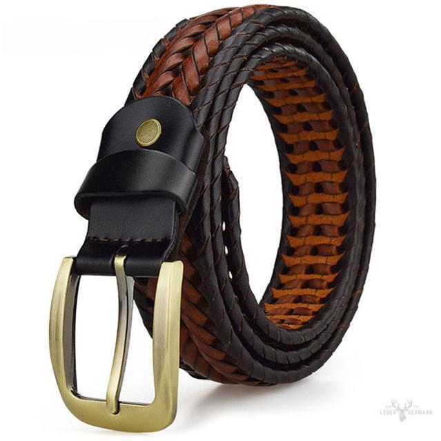 Elegant and durable braided leather belt