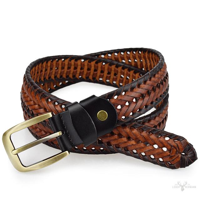 Elegant and durable braided leather belt