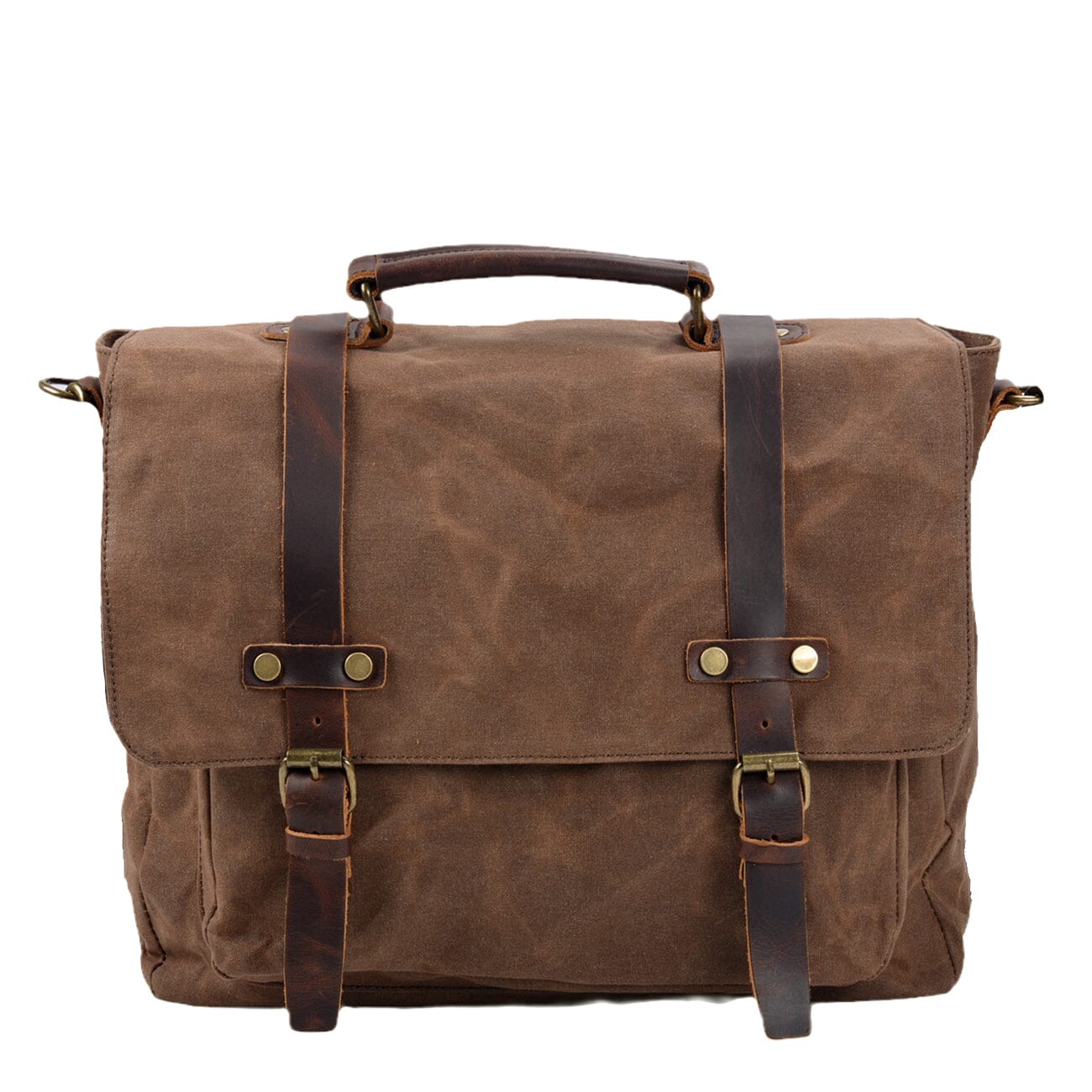 Canvas and leather shoulder bag | BRUGES