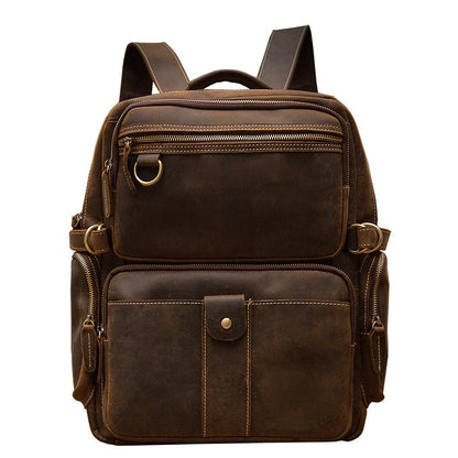 Brown leather backpack | BASEL