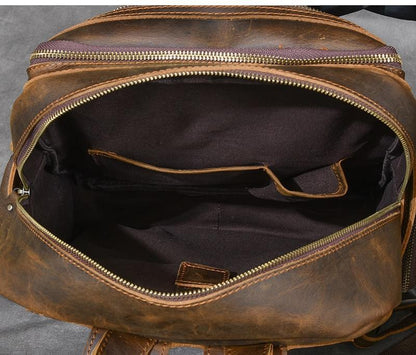 Brown leather backpack | BASEL