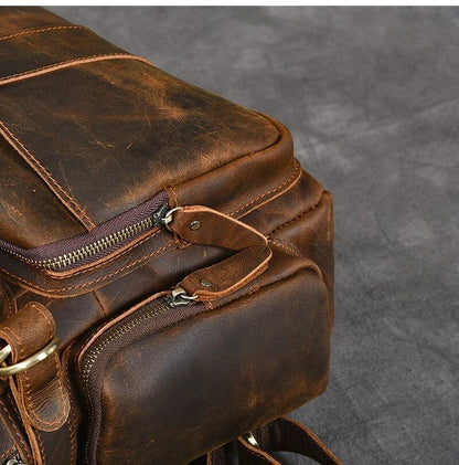 Brown leather backpack | BASEL