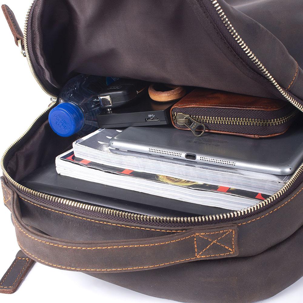 Light brown leather backpack | TOLEDO