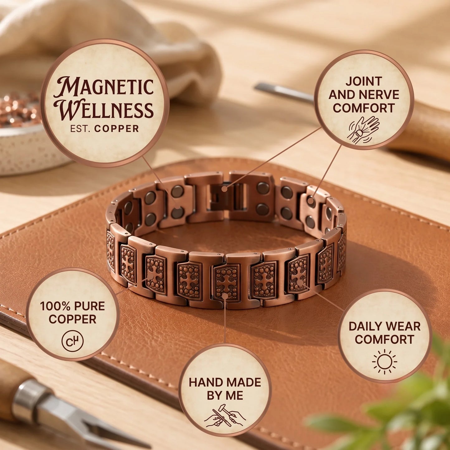 Zarinos's Forde Men's Copper Bracelet