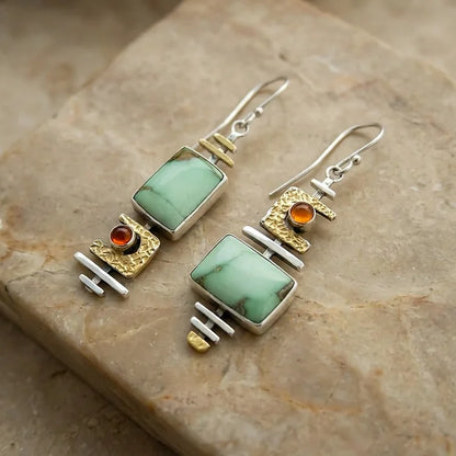 Boho Vintage Geometric Drop Hook Earrings