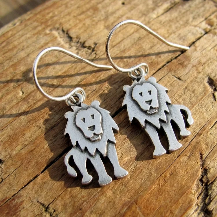 Vintage Lion Earrings