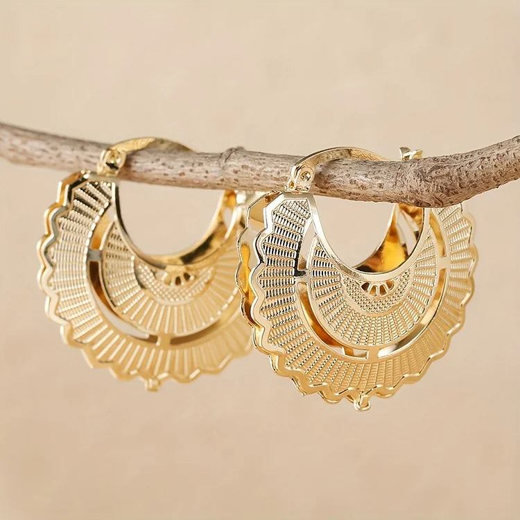 Vintage Hip Hop Style Hoop Earrings