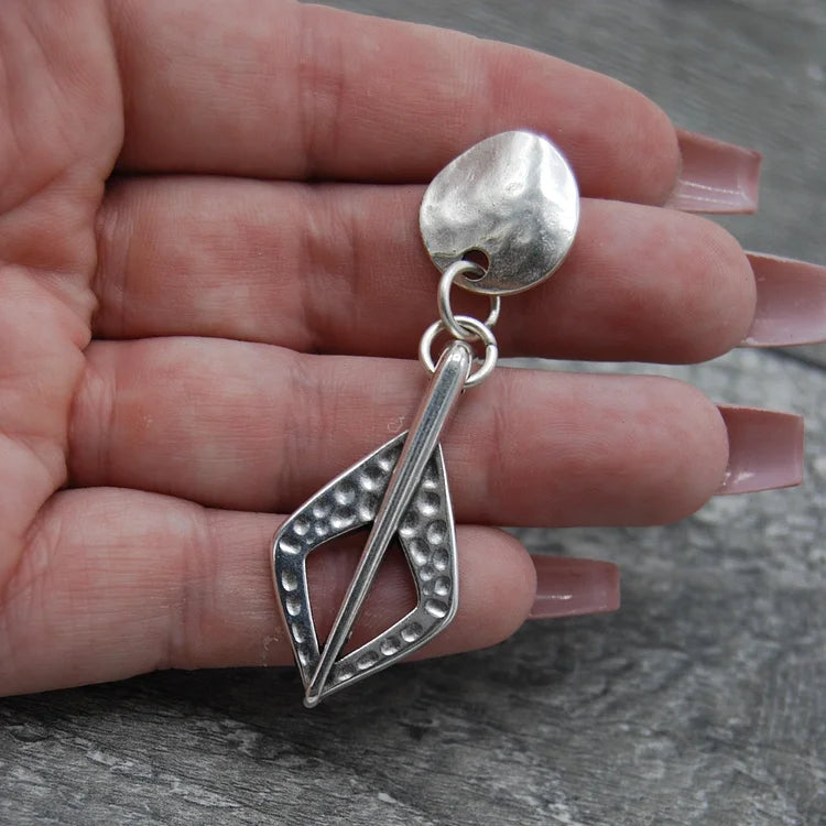 Vintage Exaggerated Hippie Silver Earrings