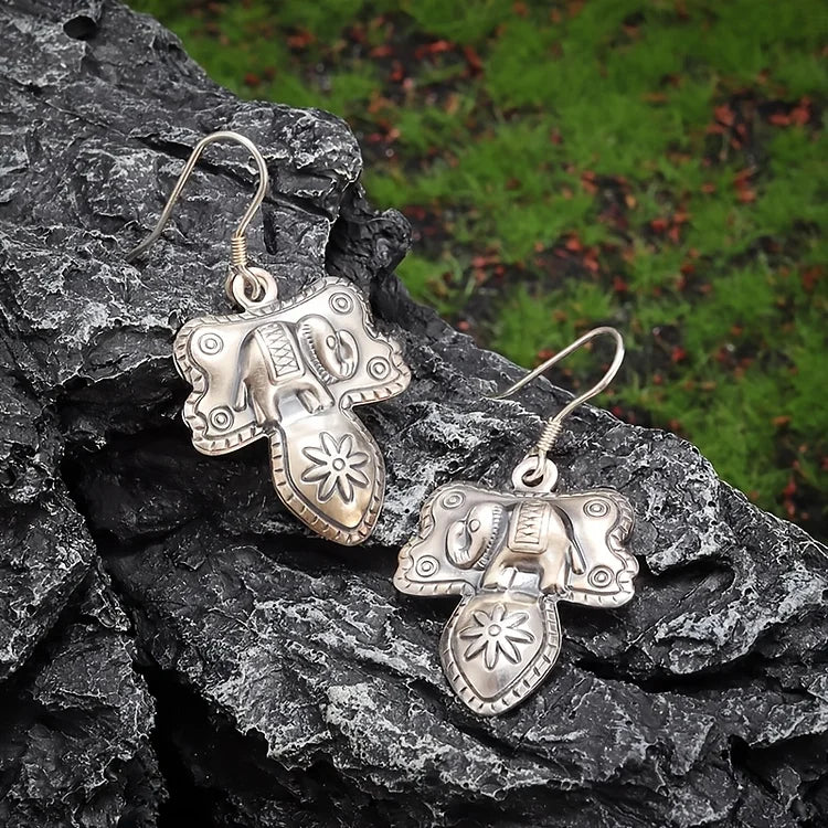 Vintage Bohemian Elephant Earrings