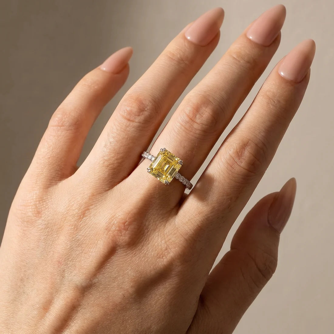 Honorable Asscher Cut Engagement Ring