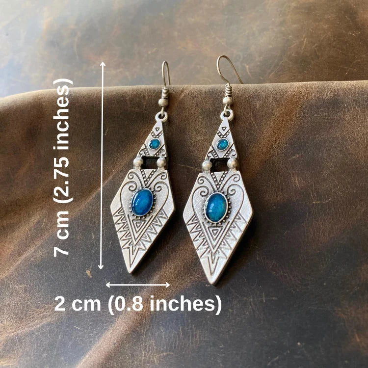 Blue Natural Stone Earrings