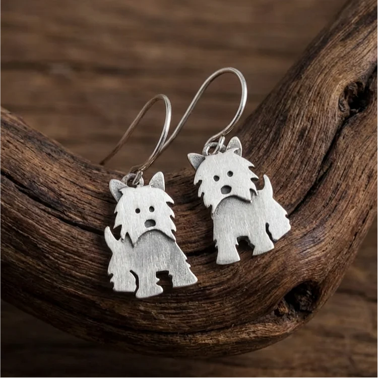 Vintage Westie Earrings