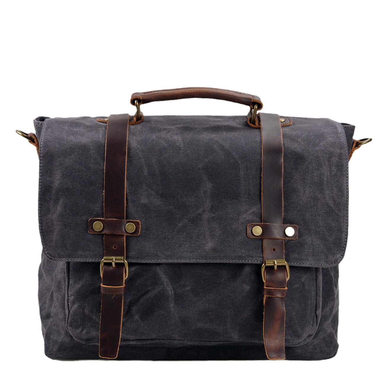 Canvas and leather shoulder bag | BRUGES