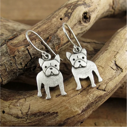 Vintage French bulldog Earrings