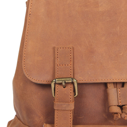 Leather backpack with drawstring | FLAM