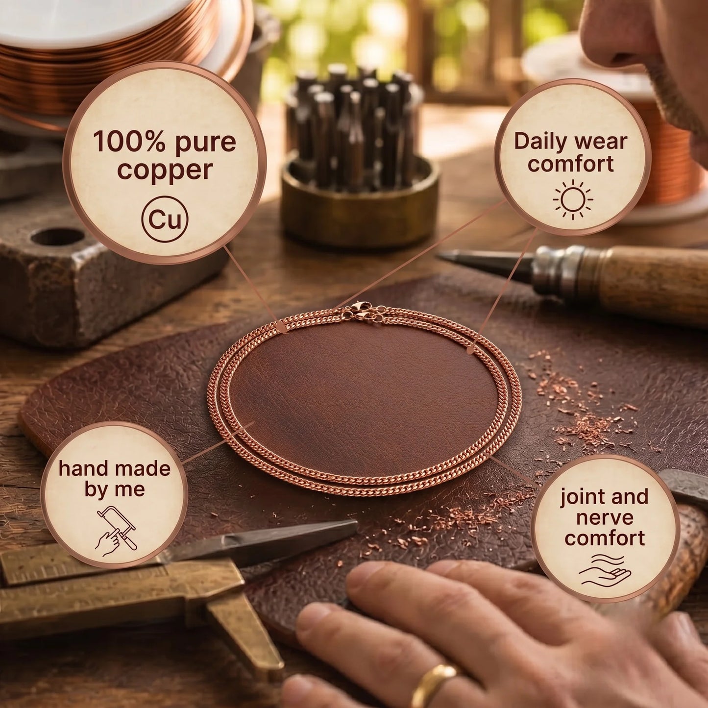 Zarinos's Chain Copper Necklace