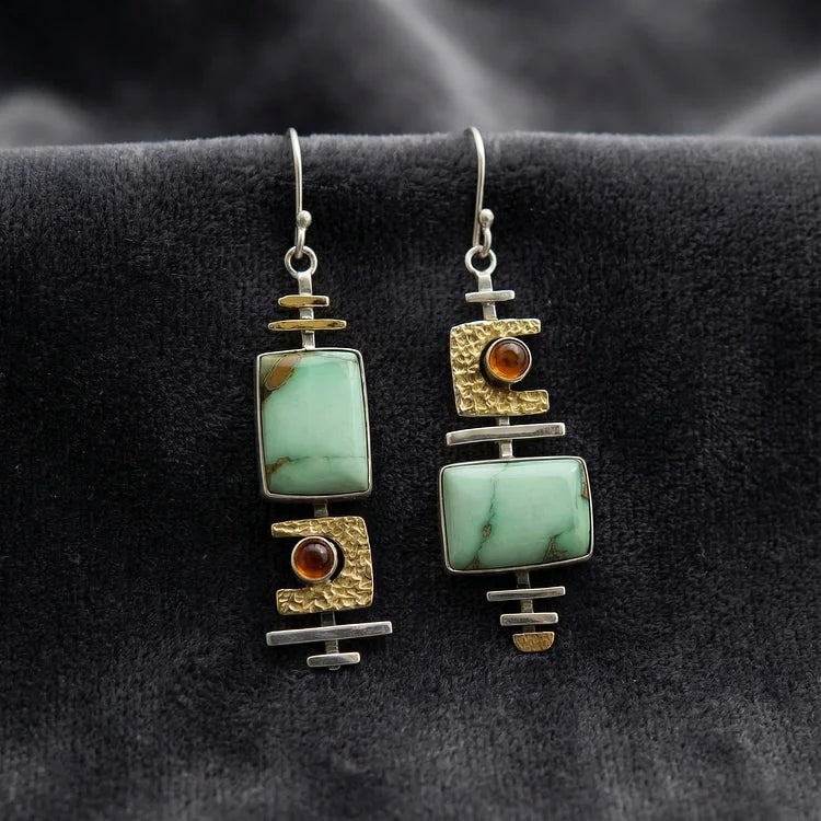 Boho Vintage Geometric Drop Hook Earrings