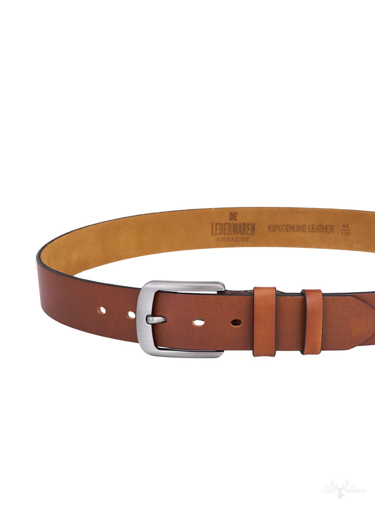 Stylish brown round leather straps