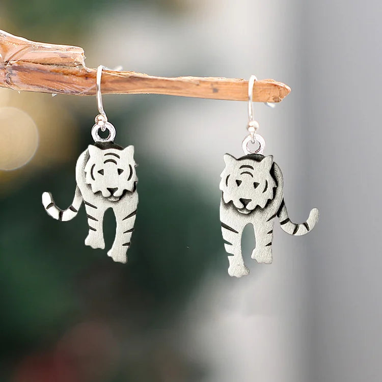 Vintage Tiger Earrings
