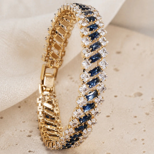 Carolina Geometric Sapphire Stones Bracelet