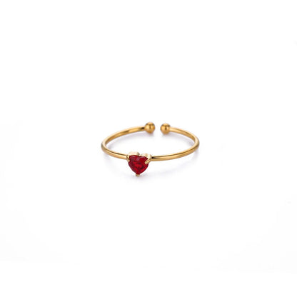 Adjustable Birthstone Ring