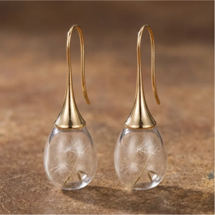 Dandelion Pendant Earring