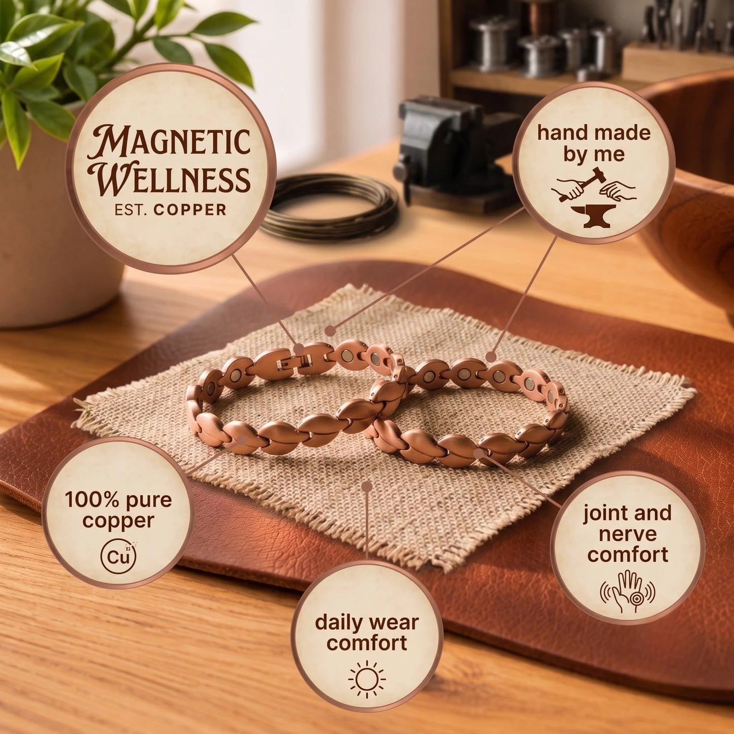 Zarinos's Bog Copper Anklet