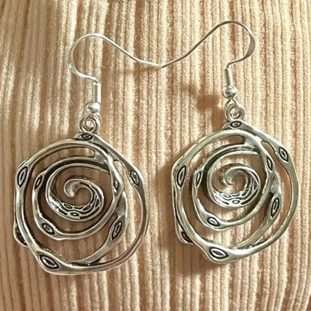 Vintage Silver Maze Earrings