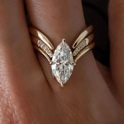 Drop Crown Gold Ring