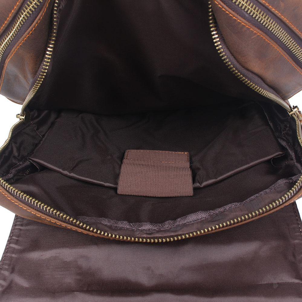 Brown leather backpack | BIEFELD