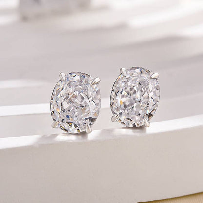 Classic Oval Cut Stud Earrings