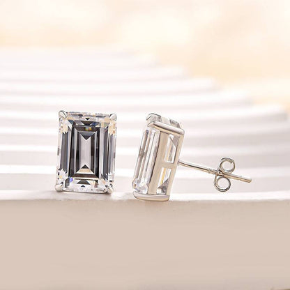 Classic Emerald Cut Stud Earrings