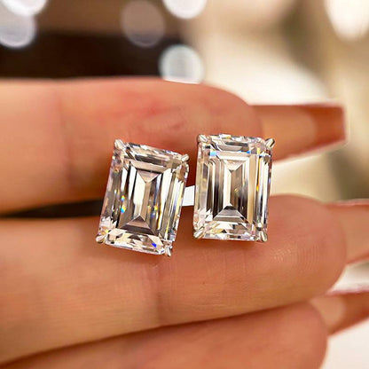 Classic Emerald Cut Stud Earrings