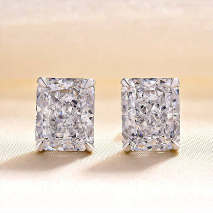 Classic Radiant Cut Women's Stud Earrings