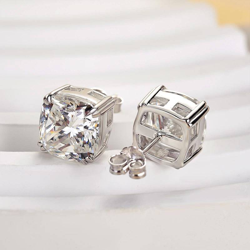 Cushion Cut Stud Earrings For Women