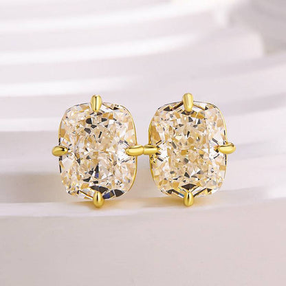 Cushion Cut Vintage  Stud Earrings