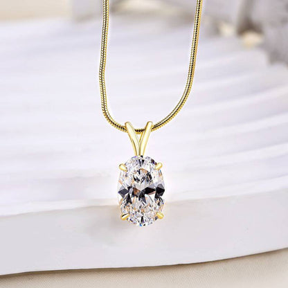 Oval Cut Pendant Necklace