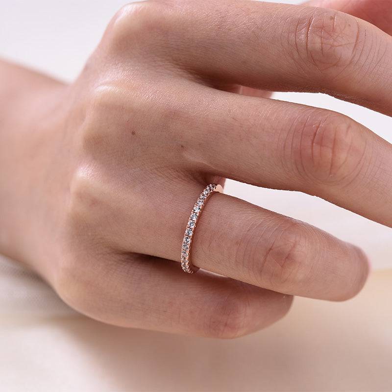 Half Eternity Thin Women's Wedding Band